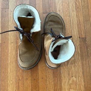 Birkenstock Bakki shearling lined suede moccasin boots - tan 38 (7.5)